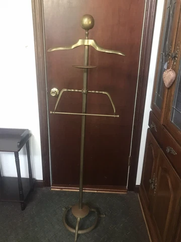Antique Brass Valet Suit Stand Cover
