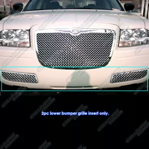 For 2005-2010 Chrysler 300 Bumper Stainless Chrome Mesh Front Grille Insert - Picture 1 of 3
