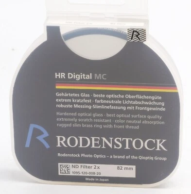 Rodenstock Neutral Density (ND) 1 fstop (x2) 82mm HR  MC Filter NEW OLD STOCK - Image 1 of 2