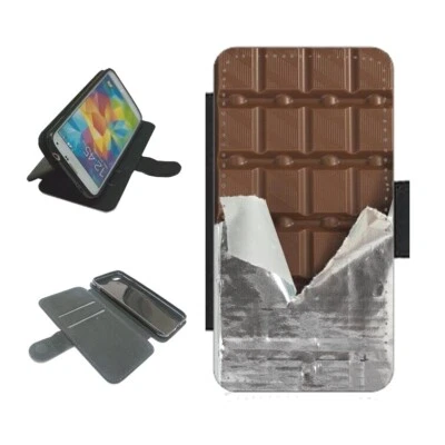 Chocolate bar Phone Case Wallet For iPhone / Samsung Cover novelty print design - Image 1 of 3