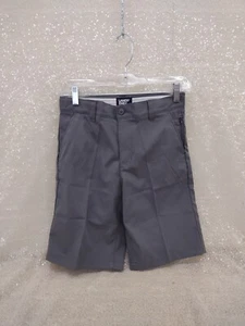 Boys Lands End Grey Uniform Shorts Size 12 With Adjustable Waist Band - Picture 1 of 4