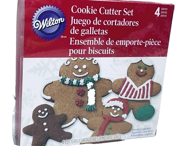 Cortadores de biscoito Gingerbread Man 4 peças férias de Natal Wilton - Imagem 1 de 4