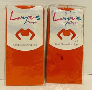 Capezio  Long Sleeve Crop Top Girls One Size Fits Most L7 New In Packages 2-Pack - Picture 1 of 24