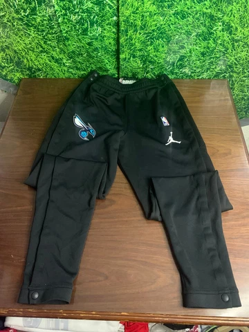 NBA Charlotte Hornets Basketball Team Snap Pants Black Size Medium-Tall Cover