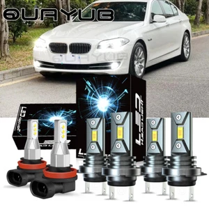 For BMW 535i 2008 - 2016 - 6X LED Headlights Bulbs High Low Beam + Fog Lights - Picture 1 of 14