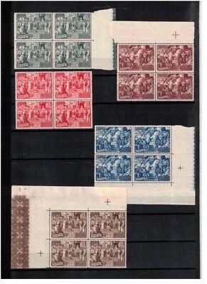 S37029 Vatican 1951 MNH Chalcedony Hope Block Of 4 Some Corner Margins - Image 1 of 2