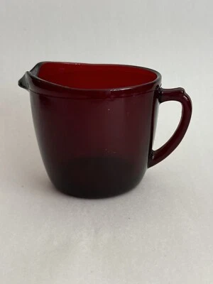 Vintage Anchor Hocking Royal Ruby Red Glass Creamer Pitcher - Image 1 of 4