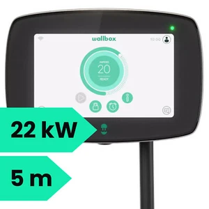 Wallbox Commander 2 (22kW) Typ 2 Ladekabel 5m (Schwarz) - Bild 1 von 2