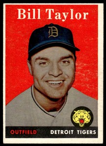 1958 Topps Bill Taylor Auto Detroit Tigers #BT