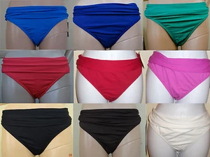 NWT LA BLANCA gathered in back solid sash swim bikini bottom pant,8,10,12,14,16 - Picture 1 of 16
