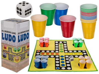 XXL Trinkspiel Ludo ca. 90 cm Gesellschaftsspiel Partyspiel - Bild 1 von 4