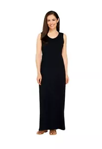 NOUVELLE ROBE MAXI À COL EN V régulière Liz Claiborne new york 40 $ - Essentials - Noir-XX-SM - Photo 1/5