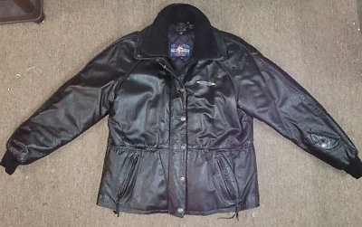 Polaris Men’s Medium Black Leather Full Zip Liner Motorcycle Jacket - Image 1 of 4