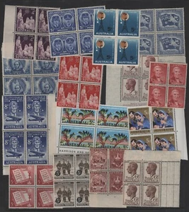 15 x Assorted Pre-Decimal BLOCKS of 4 MUH Stamps - 56 Stamps- SEE TEXT - Foto 1 di 1
