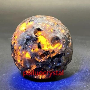 1pc Natural Yooperite Sphere Flame's Stone Moon Quartz Crystal Ball 38mm - Picture 1 of 12
