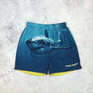 Ralph Lauren Polo Sport 'Shark' All Over Print Swim Shorts Size XL Kid’s W28-32” - Picture 1 of 24