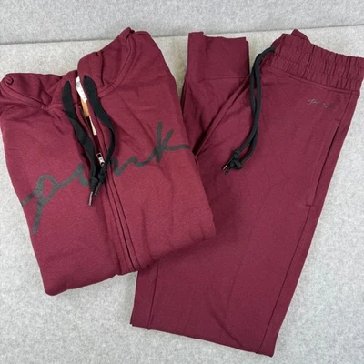 PINK Victoria's Secret Hoodie Jogger Set Loungewear Small S NWT - Image 1 of 4