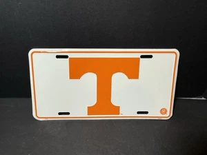 Metal Tennessee Volunteers Vols License Plate Orange/White Man Cave Décor - Picture 1 of 4
