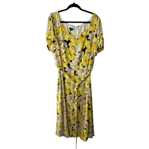 New Talbots Women's Midi Shirt Dress Plus 18W Floral Cocktail Work Wear Wedding - Picture 1 of 7