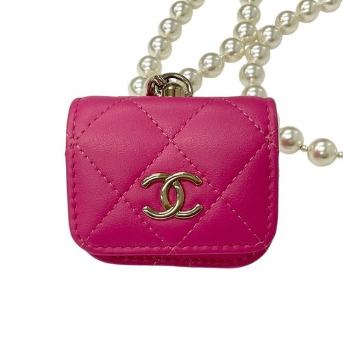 CHANEL Collana Ciondolo Girocollo Oro Rosa Marca Coco Matelasse Airpods Custodia Earpho