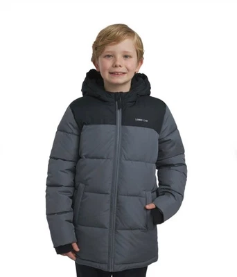 NUEVO ⭐ Chaqueta de Invierno Parka Forrada de Vellón Roja Lands' End Gris o Rojo para Niños Foto 1 de 4