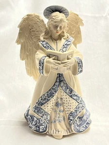 Sarah's Angels- Blue and White Angel Music Box- Plays amazing Grace - Picture 1 of 5
