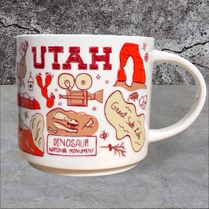 Starbucks Been There Series 2021 Utah Coffee Mug 14 oz Ceramic Orange & Brown - Picture 1 of 6