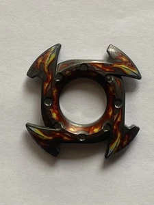 LEGO Pearl Dark Gray Ring 4x4 2x2 Hole Ninjago Spinner Crown 98341pb06 Set 9561 - Picture 1 of 1