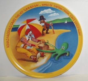 Vintage 1977 McDonald's 10" Plate by Lexington Melamine w/Ronald & Captain Crook - Picture 1 of 4