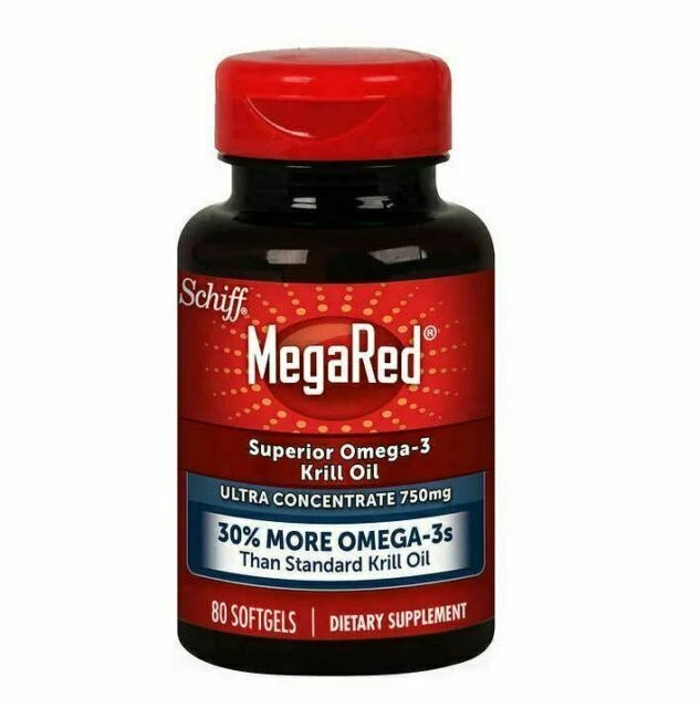 MegaRed 750mg Ultra Concentration Krill Omega 3 Oil - 80 Pieces