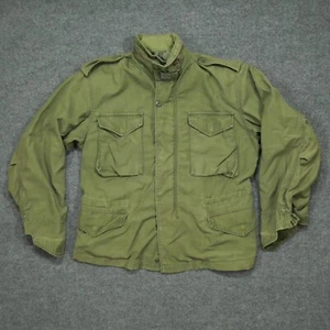 Vintage US Army Coat Field Mens Medium Green OG 107 M 65 Jacket 60s - Picture 1 of 23