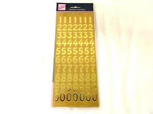 Piccolo Oro Lucido Adesivo Numeri 0-9, Etichette Adesivi per Artigianato WD-33 - Bild 1 von 1