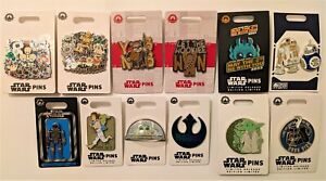 DISNEY PARKS STAR WARS DELUXE PIN LOT OF 12, LE RELEASES