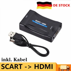 Scart zu HDMI auf Konverter Wandler AV Scaler Converter Adapter 1080P HD TV NEU - Bild 1 von 5