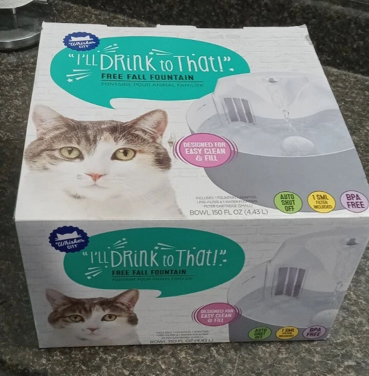 Fuente Whisker City Pet Free Fall 150 fl oz ¡¡MÁS REGALOS!! PERFECTO para tu mascota Foto 1 de 4