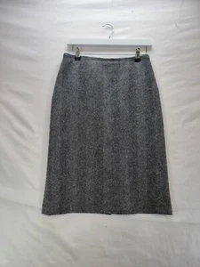 Hobbs Skirt Size 10 Grey British Moon Tweed Pure Wool Lined Knee Length - Picture 1 of 12