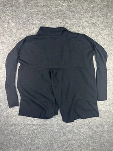 Lululemon Blissful Zen Wool Sweater Women's Size 8 Merino Wool Open Front Black - Picture 1 of 5