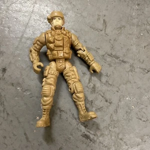 Chap Mei Action Figure Dollar Store Soldier w/Helmut Brown Army Trooper 4" - Picture 1 of 4