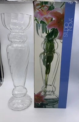 Vintage 20”Studio Nova Clear Elegant Clear Glass Vase/Votive Candle Holder USA - Image 1 of 4