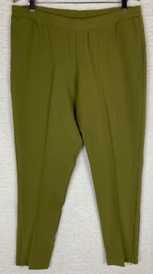 Serena Williams Dress Pants Womens XLarge Green Elastic Pull On tapered leg - Picture 1 of 12