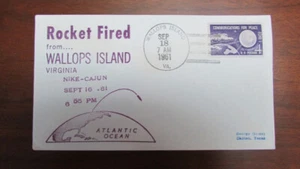 UNITED STATES ROCKET FIRED WALLOPS NIKE CAJUN 9-16-196 6:55 ADDRESSED COVER - Picture 1 of 2