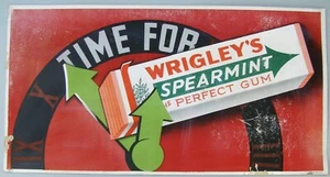 1930's Trolley Car Advertising Card: Wrigley's Spearmint Gum - Picture 1 of 2
