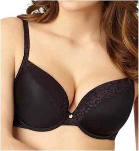 Sujetador Camiseta Le Mystere Safari 36D Negro Figura Completa Con Aros $68 #9978 Nuevo con Etiquetas - Imagen 1 de 8