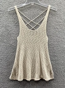 American Eagle Strappy Cream Knit Tank Top Size M - Picture 1 of 7