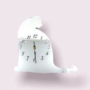 Cat Shaped Silent Tick Acrylic Clocks - Many Colours, Bespoke Made - Picture 1 of 7