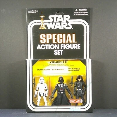 Paquete exclusivo de 3 VILLANOS - Stormtrooper Darth Vader Death Squad Commander Foto 1 de 4