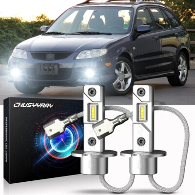 For Mazda Protege5 2002-2003 H3 LED Fog Light Bulbs Conversion Kit 6000K White - Image 1 of 4