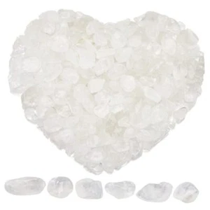 1.1 Lb/500g Clear Quartz Crystals Chips Crushed Stone Crystal Chips Bulk - Picture 1 of 7