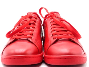 Herren Raf Simons x Stan Smith Adidas rot niedrig Turnschuhe Größe 9,5 UK, 10 USA - Bild 1 von 11