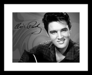 Elvis Presley Signed 8x10 Photo Print Guitar The King Autographed - Picture 1 of 2